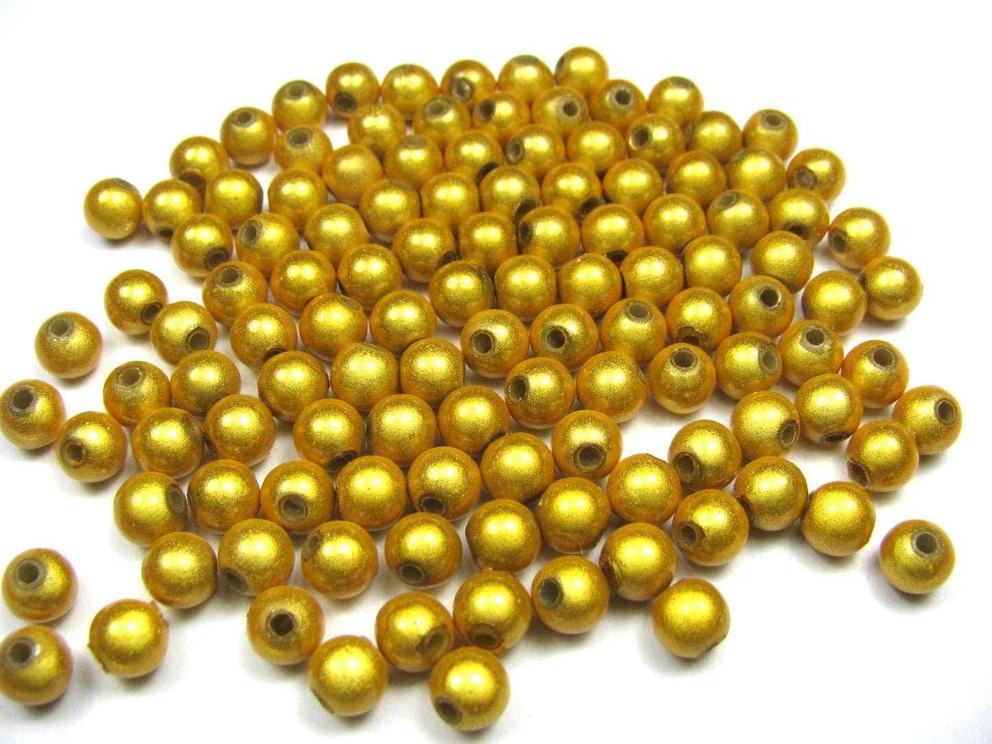 60, 120, 180 oder 300 Miracle Beads 6mm goldgelb Perlen basteln Schmuck machen