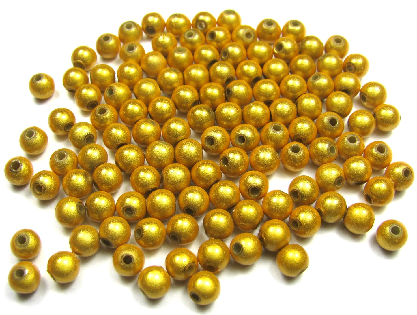 60, 120, 180 oder 300 Miracle Beads 6mm goldgelb Perlen basteln Schmuck machen