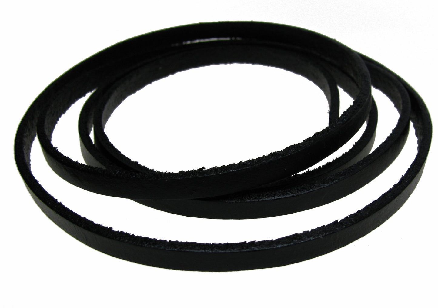 1m Lederband schwarz flach, breit 5 x 2mm, ideal für Armbänder, Schmuck machen