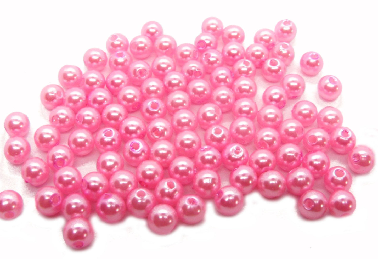 100 Wachsperlen 6mm rosa, Schmuck selbst machen, Perlen basteln