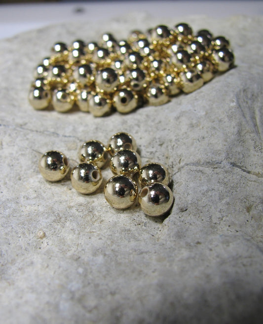 100 Wachsperlen, 6 mm in gold, zur Hochzeit, Deko, Schmuck basteln, Perlensterne