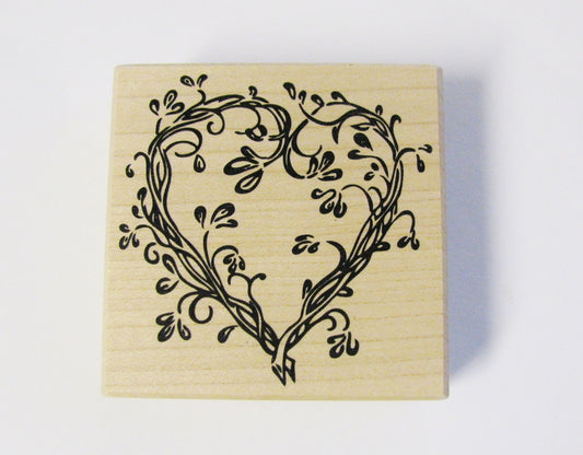 Stempel Blütenranke - Herz, Karten gestalten zu Hochzeit, Liebe und vielem mehr