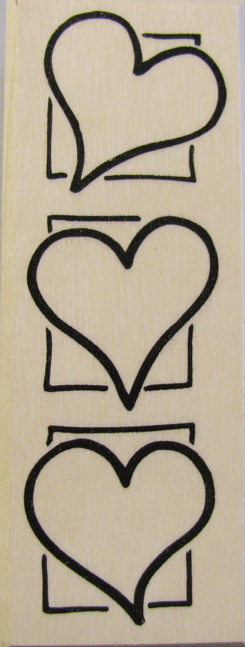 Stempel 3 Herzen zu Hochzeit, Verlobung Liebesgrüße, Einladungen, Embossing