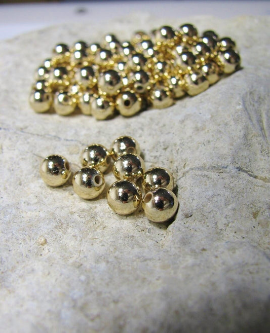 100 Wachsperlen 6mm Gold glänzend, Deko Hochzeit, Perlen basteln, Perlensterne