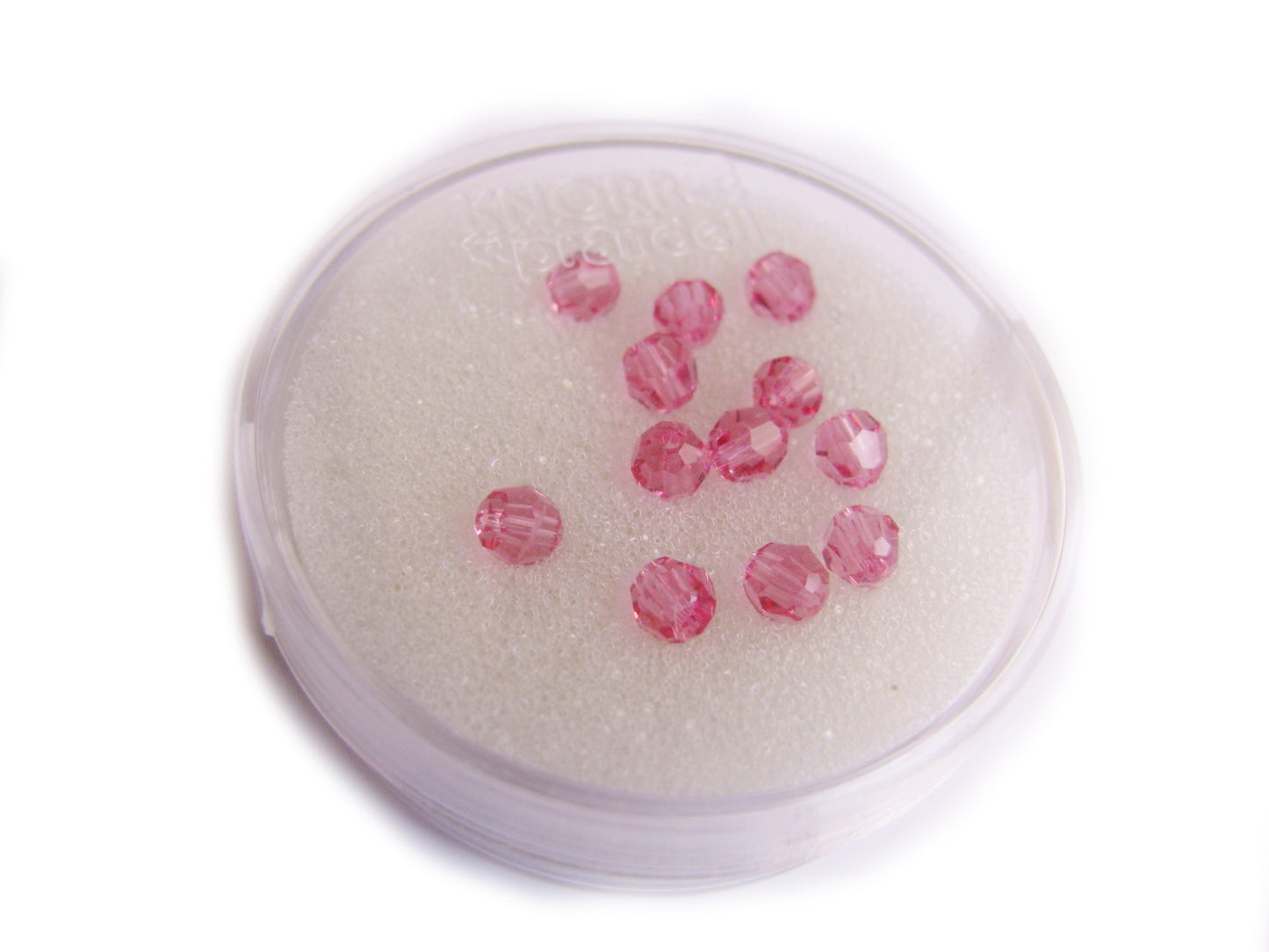 12 rosa Kristallperlen rose, 4 mm, echt Swarovski Schmuck mit Perlen, basteln,