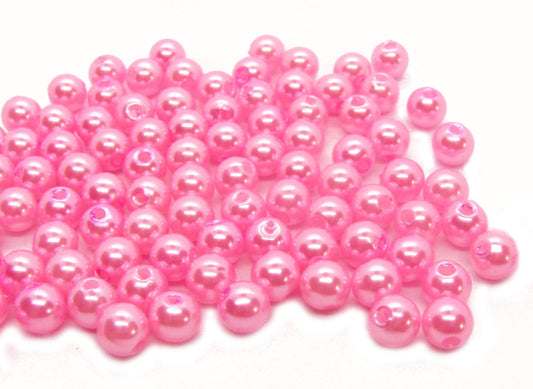 100 Wachsperlen 6mm rosa, Schmuck selbst machen, Perlen basteln